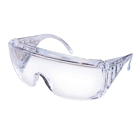 Mcr Safety 98, Safety Glasses, Uncoated, Polycarbonate Lens, Clear Frame, Frameless, 12 PK 9800D